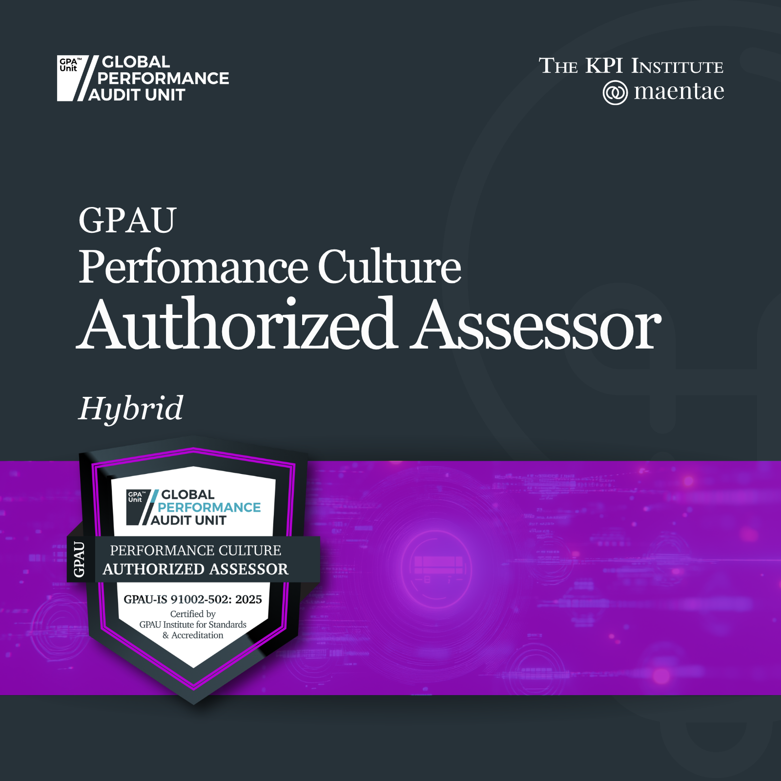 Performance Culture/ GPAU Performance Culture Authorized Assessor